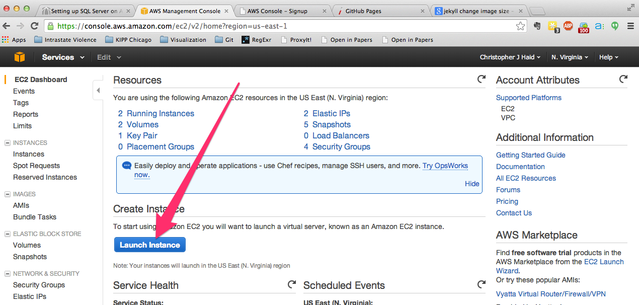 AWS EC2 Dashboard