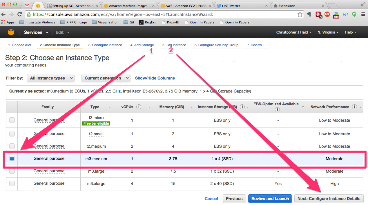 AWS Choose Instance