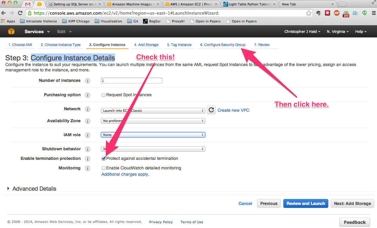 AWS Configure Instance